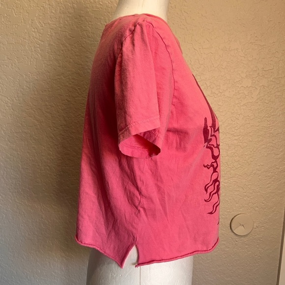 Rowdy Sprouts Pink Sublime Graphic Kids Crop Top sz 14 - Picture 4 of 6